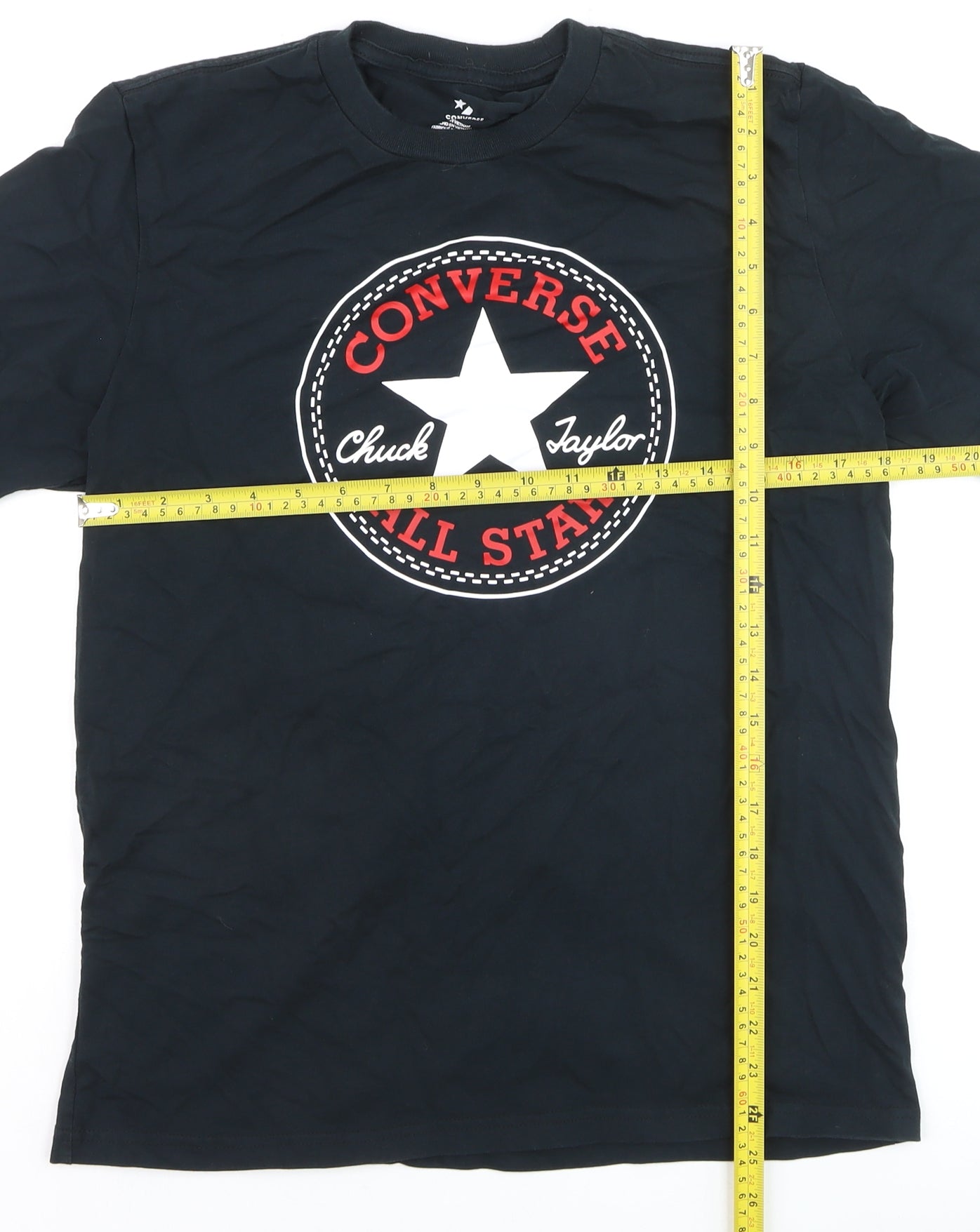 Converse Mens Black Medium Crew Neck Graphic Print T-Shirt