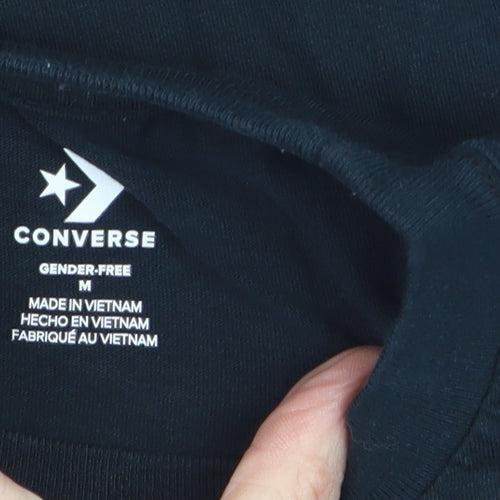 Converse Mens Black Medium Crew Neck Graphic Print T-Shirt