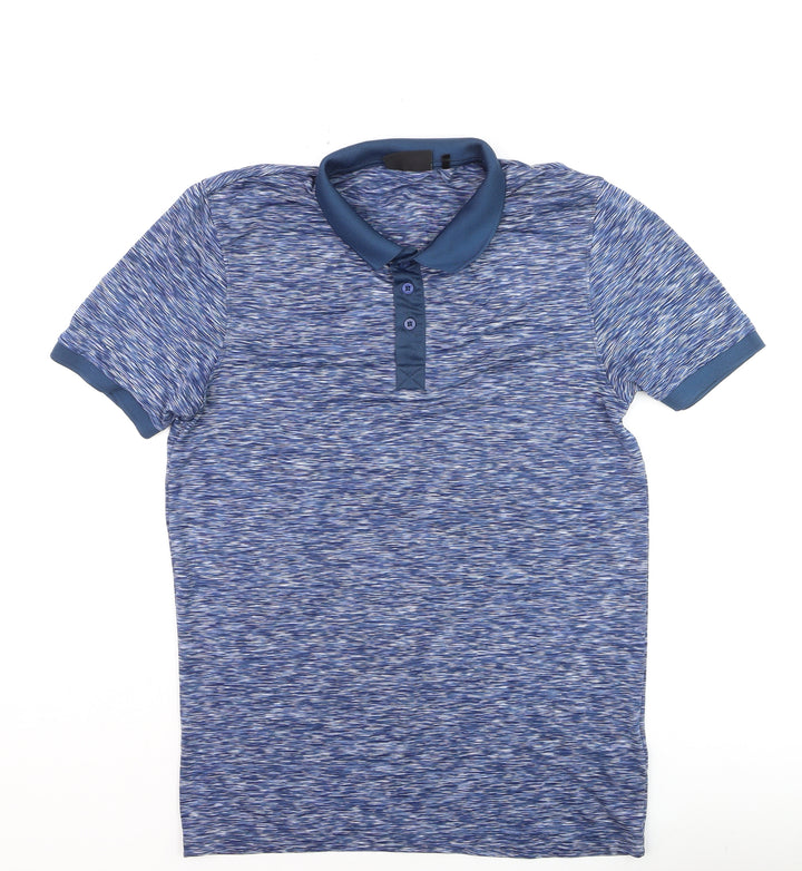 McKenzie Men's Blue Regular Fit Short Sleeve Polo Shirt Size S