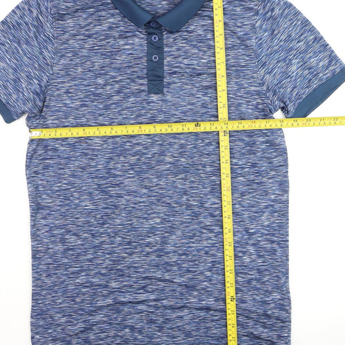 McKenzie Men's Blue Regular Fit Short Sleeve Polo Shirt Size S