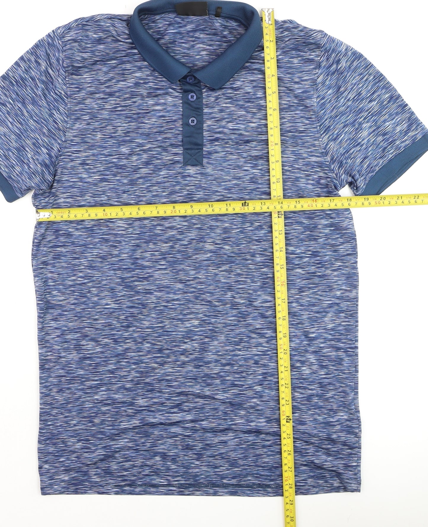McKenzie Men's Blue Regular Fit Short Sleeve Polo Shirt Size S
