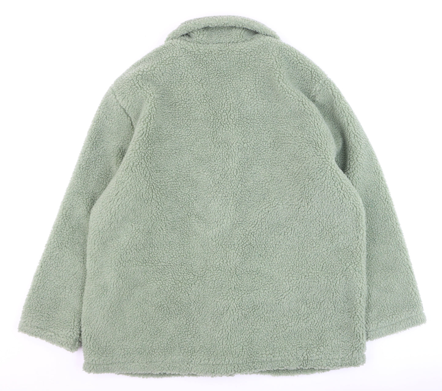 Damart Women’s Green Fleece Button Jacket L Warm Winter Coat