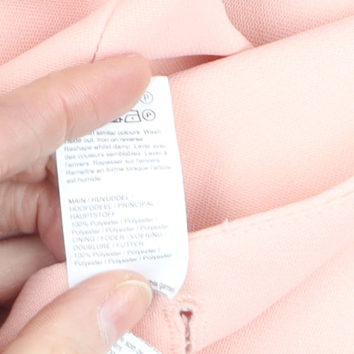 River Island Women Pink Double-Breasted Blazer Jacket Size 8