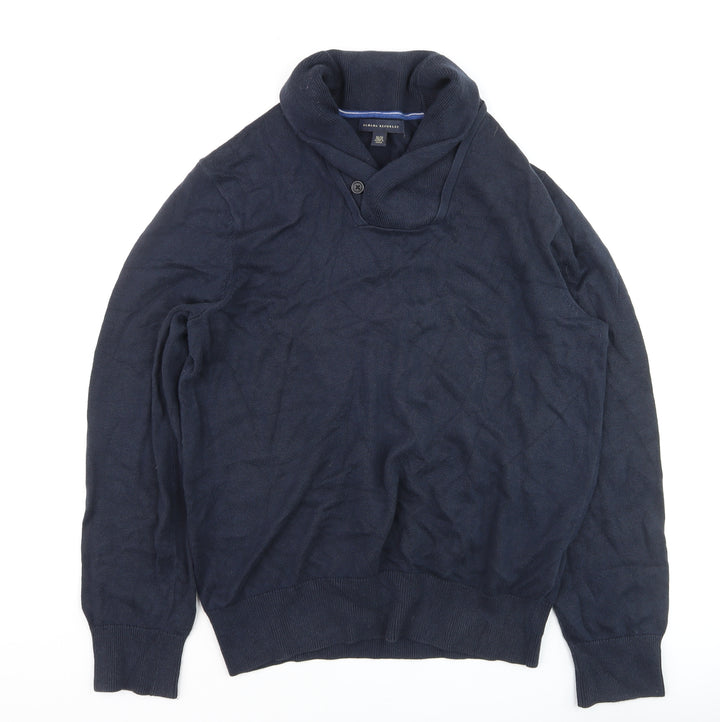 Banana Republic Men’s Blue Collared Pullover Jumper Size M