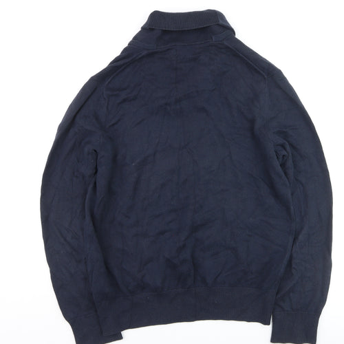 Banana Republic Men’s Blue Collared Pullover Jumper Size M