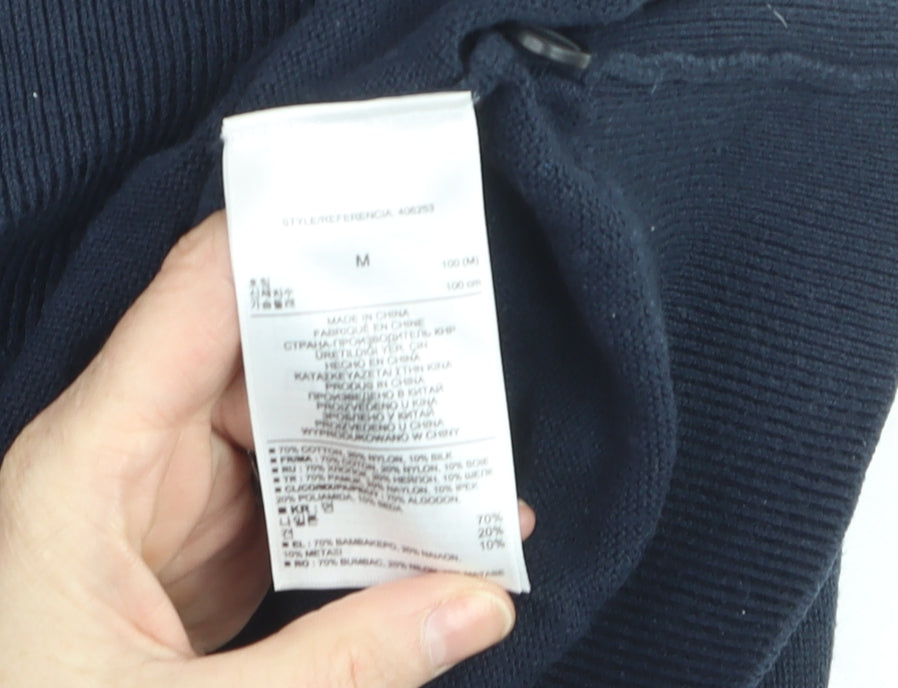 Banana Republic Men’s Blue Collared Pullover Jumper Size M