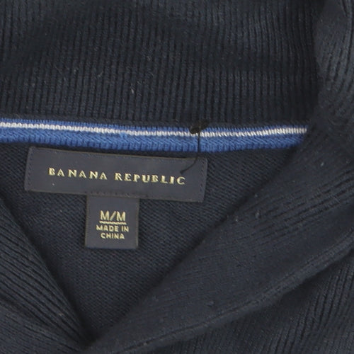 Banana Republic Men’s Blue Collared Pullover Jumper Size M