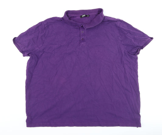 Jacamo Men's Purple Cotton Polo T-Shirt 3XL Casual Classic Fit