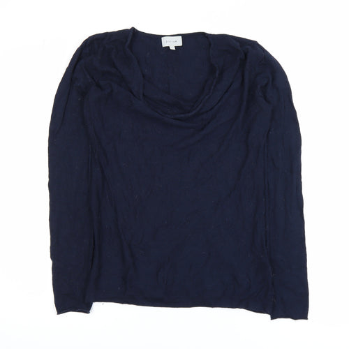 Jigsaw Women's Blue Cowl Neck Long Sleeve Knit Top Size S
