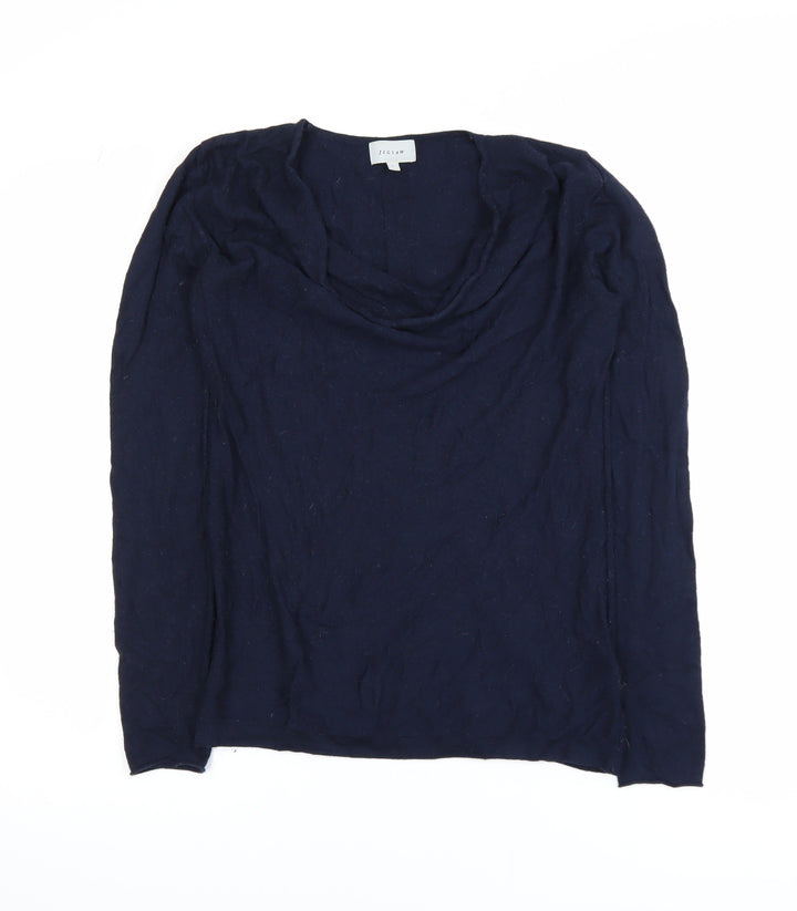 Jigsaw Women's Blue Cowl Neck Long Sleeve Knit Top Size S