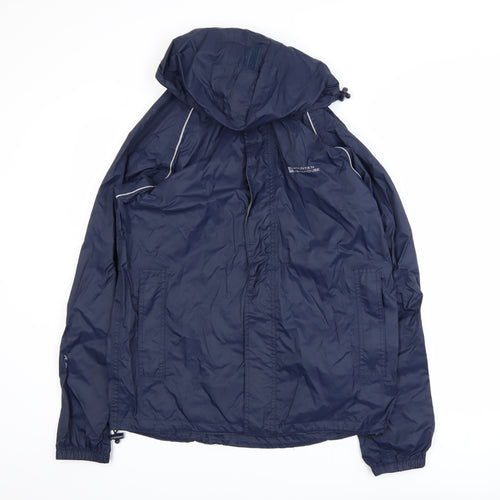 Mountain Warehouse Mens Blue XS Waterproof Hooded Rain Jacket