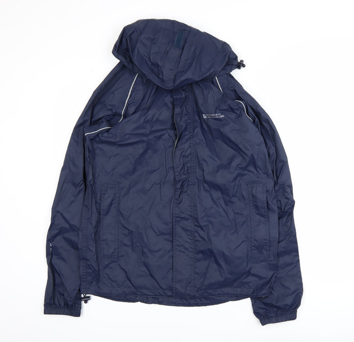 Mountain Warehouse Mens Blue XS Waterproof Hooded Rain Jacket
