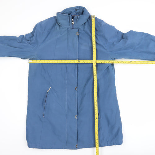 Katherine Hammond Women's Blue Long Coat Size 14 Lined Overcoat