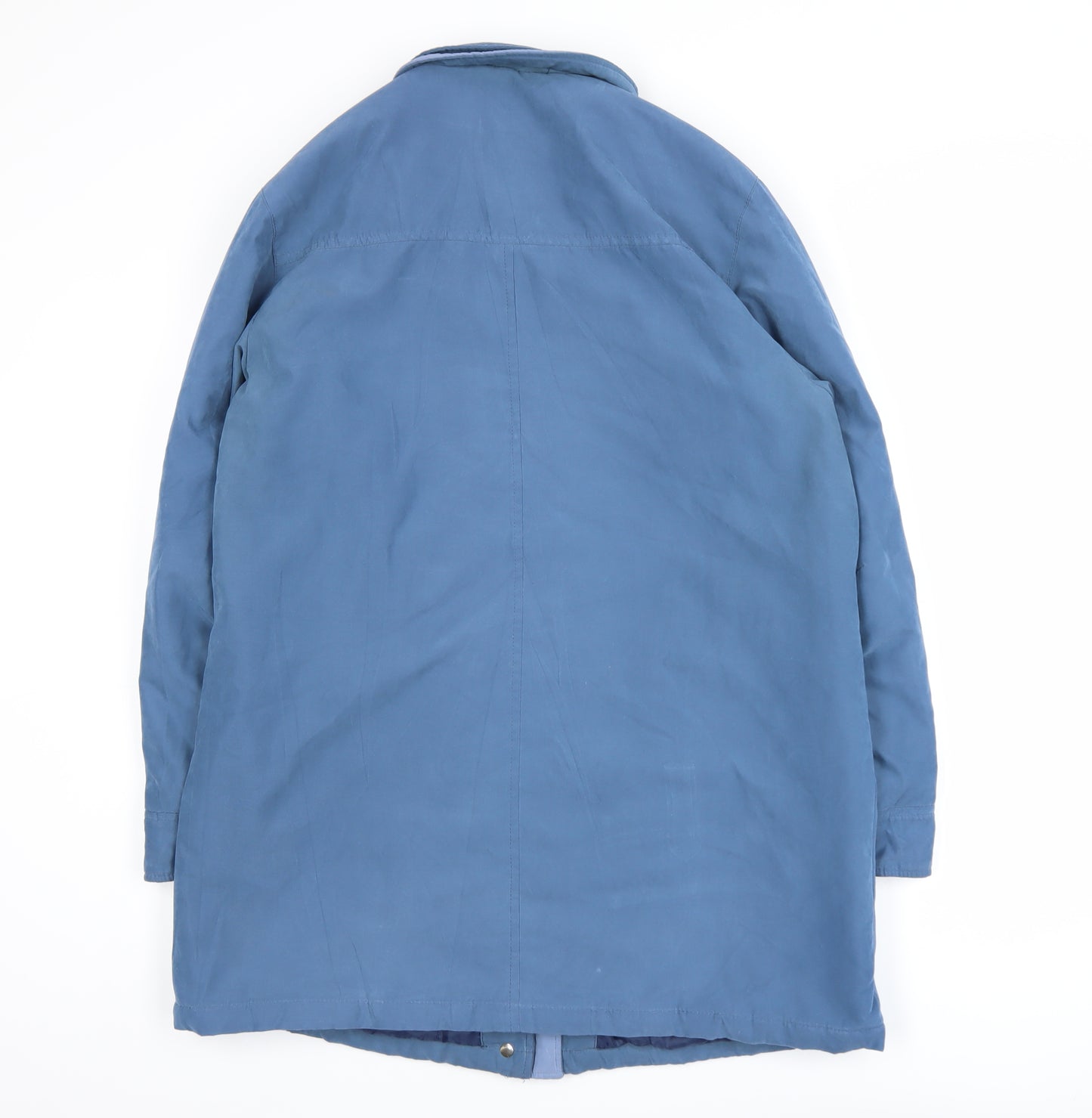 Katherine Hammond Women's Blue Long Coat Size 14 Lined Overcoat