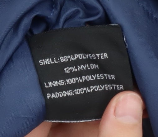 Katherine Hammond Women's Blue Long Coat Size 14 Lined Overcoat