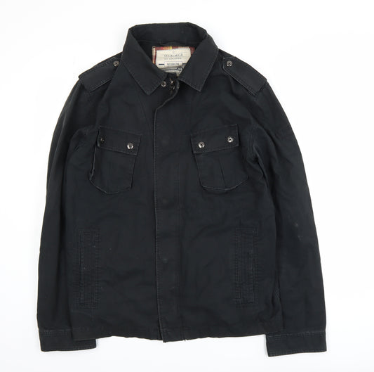 St George by Duffer Black Men's Medium Military Jacket