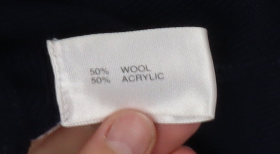 Country Casuals Men's Black Wool Blend Button Cardigan M