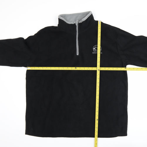 Atlas For Men Black XL Men's Activewear 1/4 Zip Fleece Jacket
