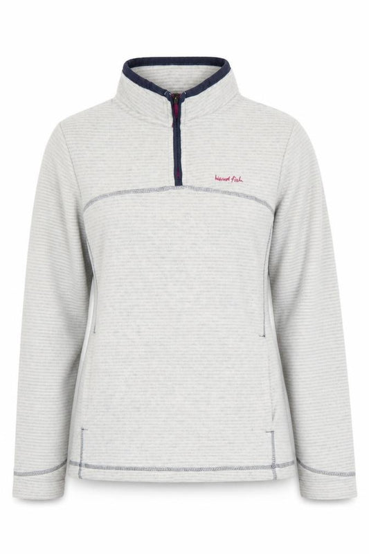 Weird Fish Women’s Grey 1/4 Zip Fleece Active Jacket Size 10