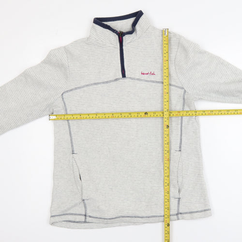Weird Fish Women’s Grey 1/4 Zip Fleece Active Jacket Size 10