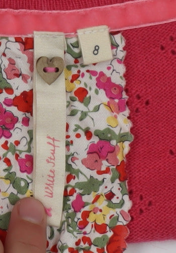 White Stuff Women Pink Jumper Dress Size 8 Knit Long Sleeve
