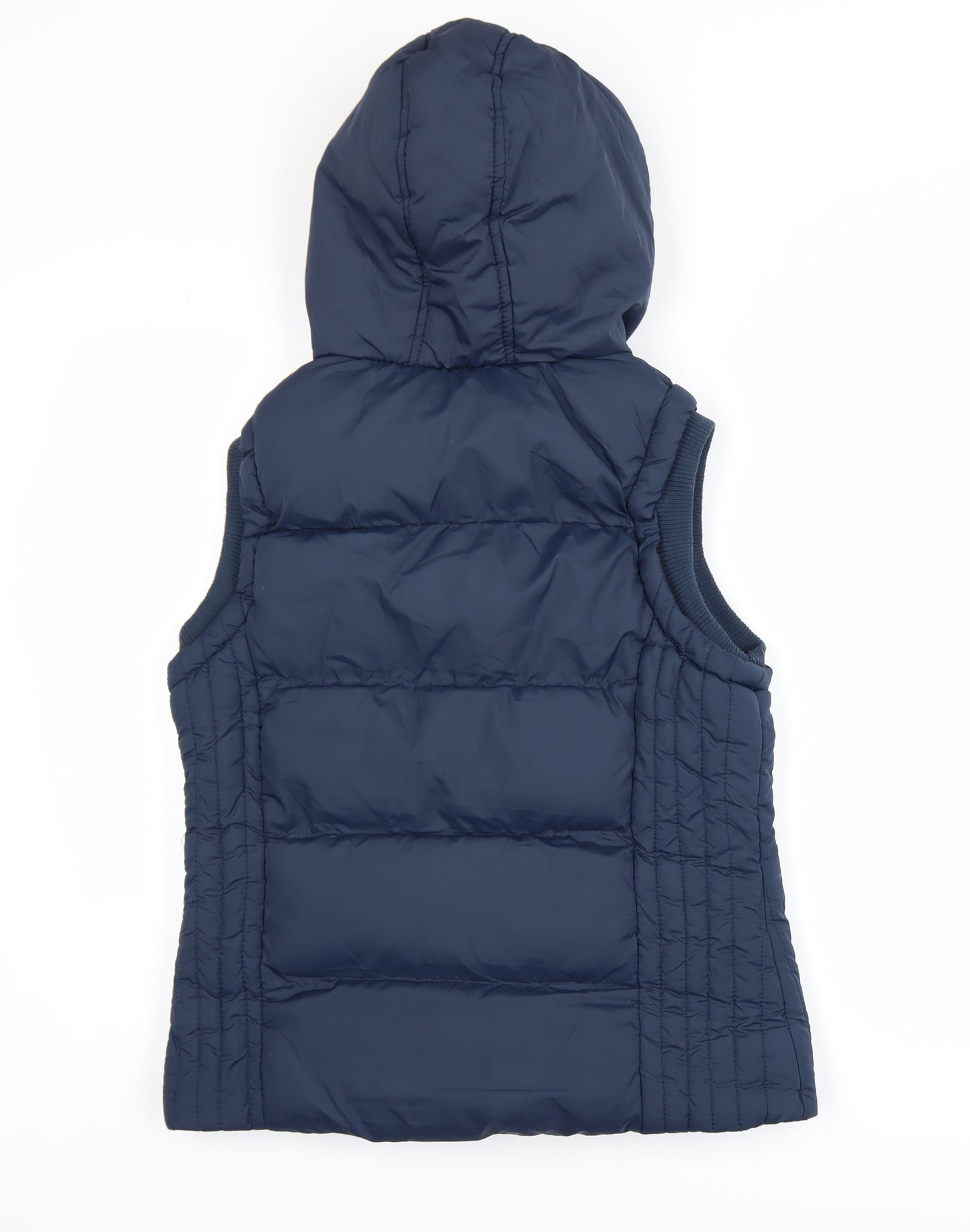 Peacocks Women’s Blue Hooded Puffer Waistcoat Size 10