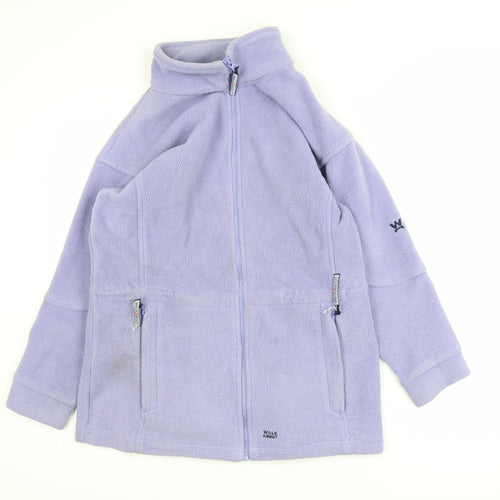 Walk About Women Purple Fleece Full Zip Jacket Size 10 Activewear