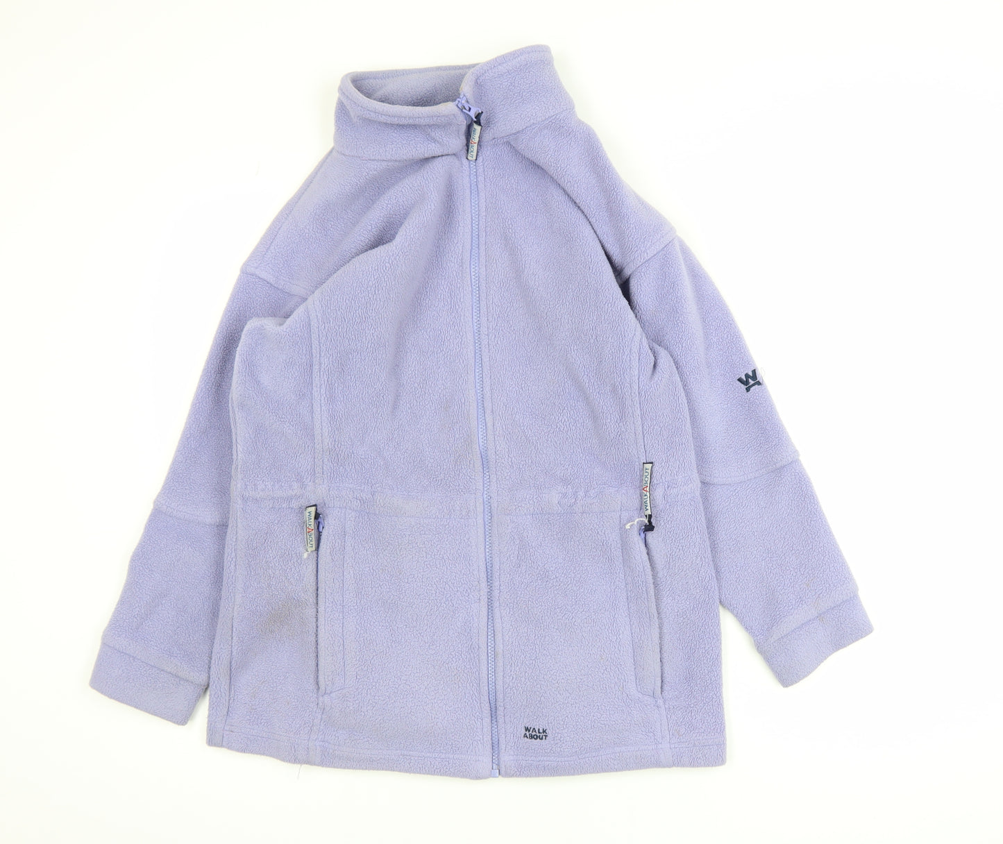 Walk About Women Purple Fleece Full Zip Jacket Size 10 Activewear