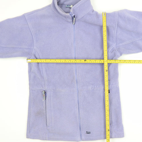 Walk About Women Purple Fleece Full Zip Jacket Size 10 Activewear
