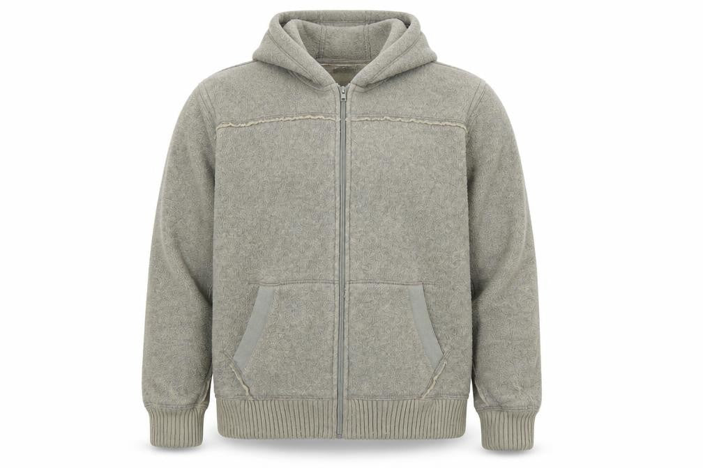Marks and Spencer Blue Harbour Men's Grey Hooded Fleece Jacket L