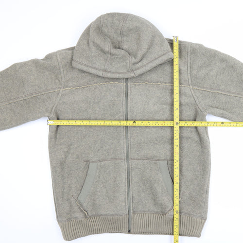 Marks and Spencer Blue Harbour Men's Grey Hooded Fleece Jacket L