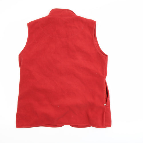 Tigi Wear Women's Red Fleece Waistcoat Bodywarmer Size 14
