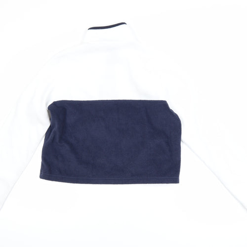 Columbia Women’s Navy & White Fleece Henley Pullover Sweatshirt S