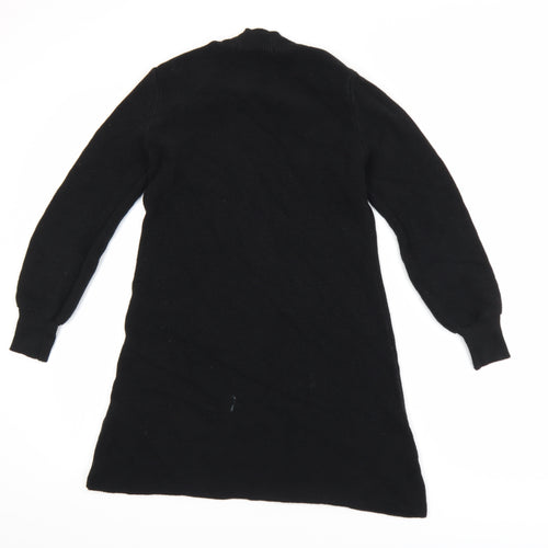 Bik Bok Womens Black XS Mock Neck Long Sleeve Tunic Jumper Dress