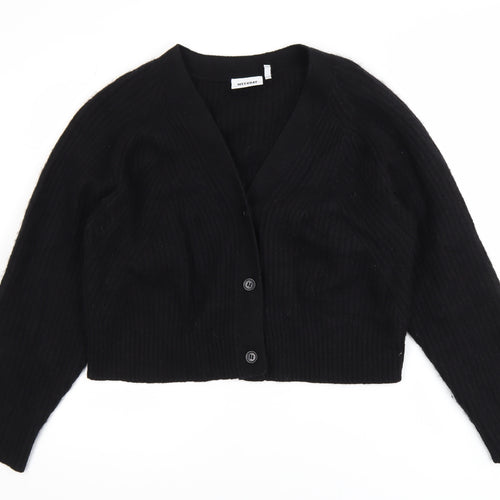 Weekday Women's Black V-Neck Cardigan Jumper Size M