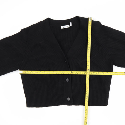 Weekday Women's Black V-Neck Cardigan Jumper Size M