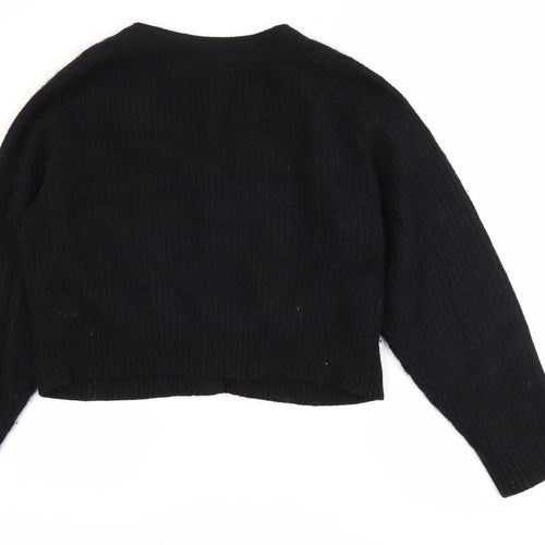 Weekday Women's Black V-Neck Cardigan Jumper Size M
