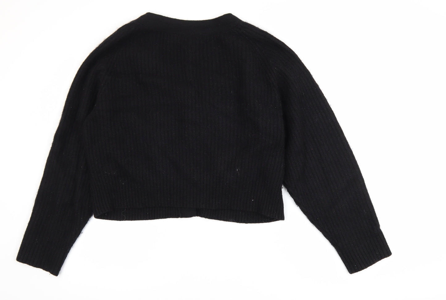 Weekday Women's Black V-Neck Cardigan Jumper Size M
