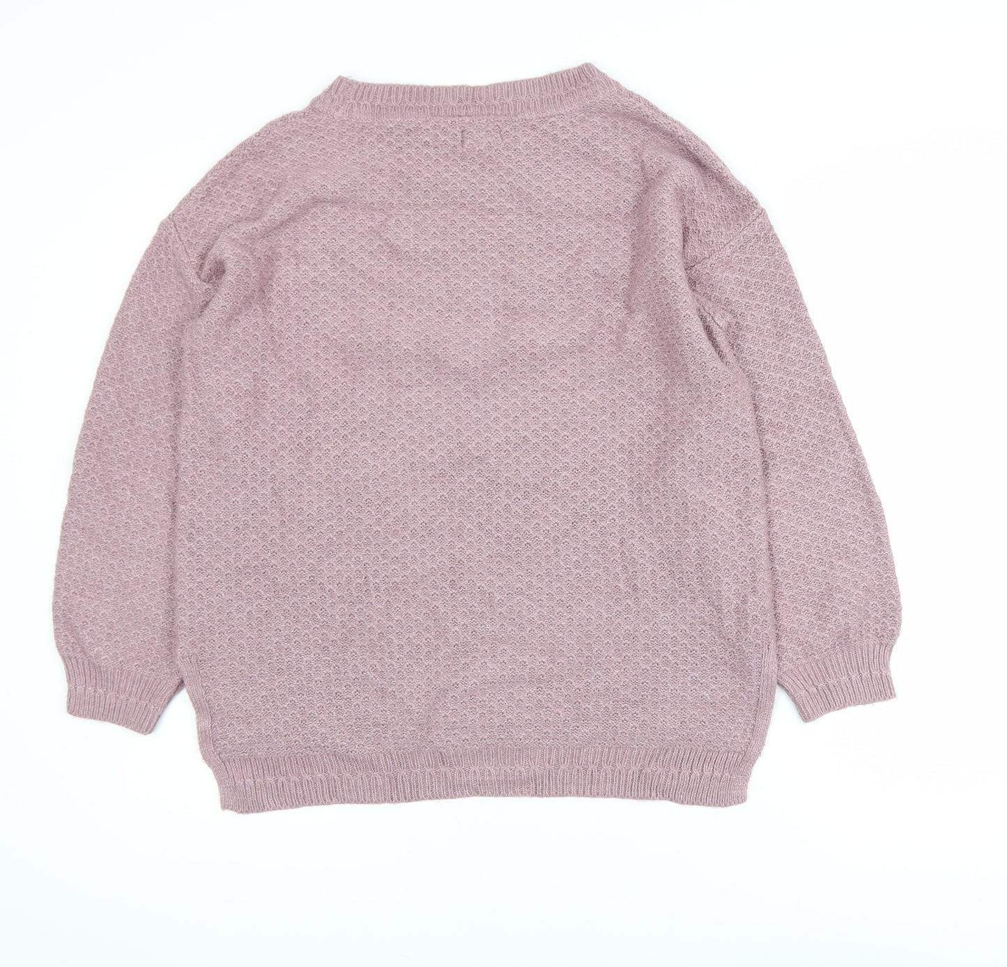 Fat Face Women’s Pink Cotton Wool Crew Neck Jumper Size 8
