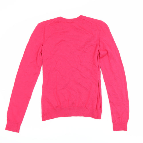 GAP Women's Pink Merino Wool Crew Neck Jumper Size M
