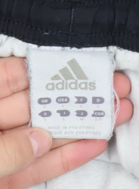 Adidas Men's Black S Jogger Trousers with Logo Stripes