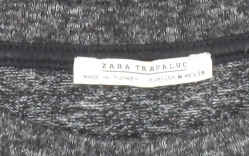 Zara Trafaluc Women’s Grey Relaxed Fit Jersey T-Shirt Size 12