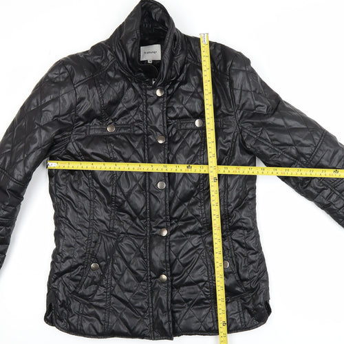 b.young Women's Black Quilted Short Jacket Size 10