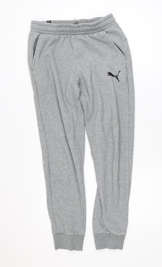 Puma Men’s Grey Jogger Sweatpants Size S Elastic Waist Casual