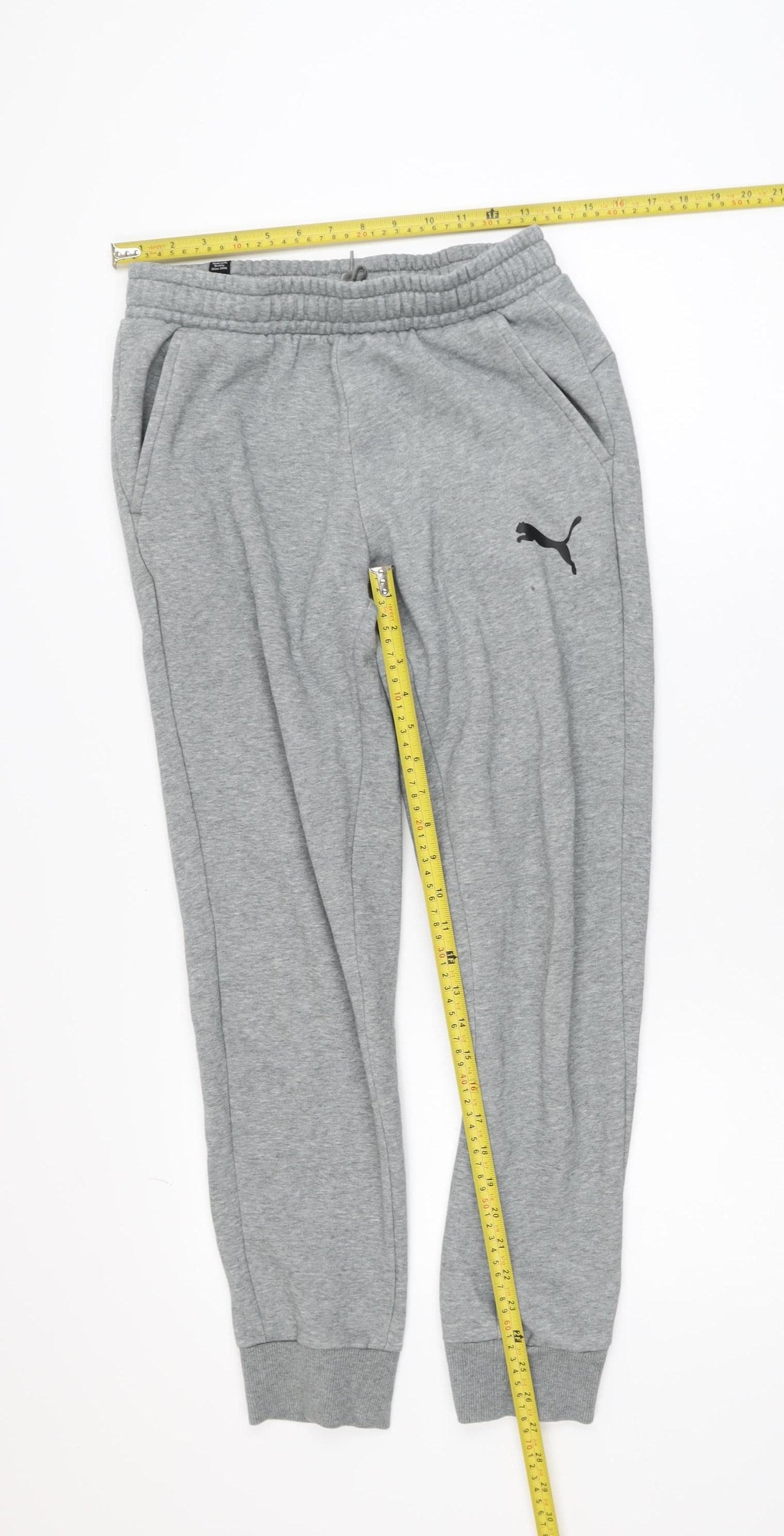 Puma Men’s Grey Jogger Sweatpants Size S Elastic Waist Casual