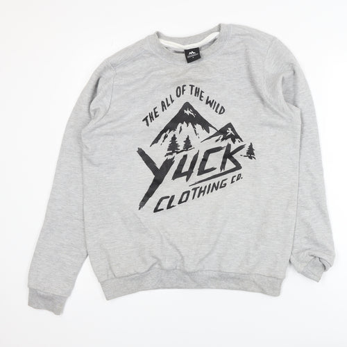 Yuck Clothing Co. Men's Grey Small Pullover Sweatshirt