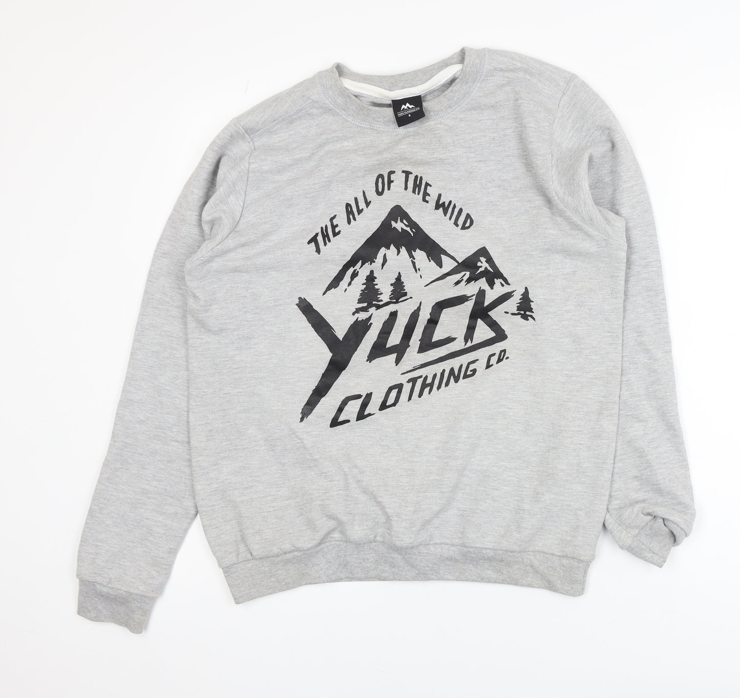 Yuck Clothing Co. Men's Grey Small Pullover Sweatshirt