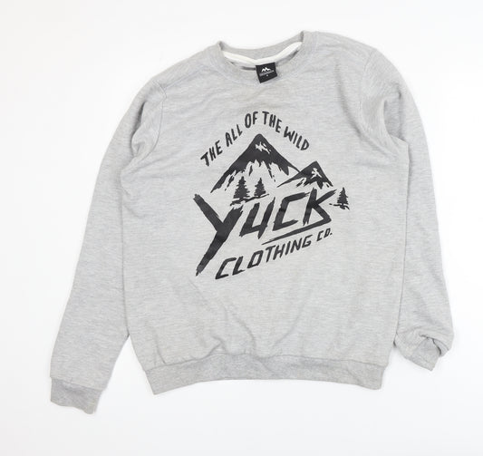 Yuck Clothing Co. Men's Grey Small Pullover Sweatshirt