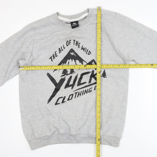 Yuck Clothing Co. Men's Grey Small Pullover Sweatshirt