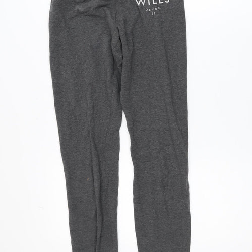 Jack Wills Women Grey Jogger Sweatpants UK 6 Cotton Blend Casual Trousers